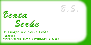 beata serke business card
